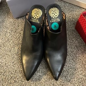 Black closed toe heels